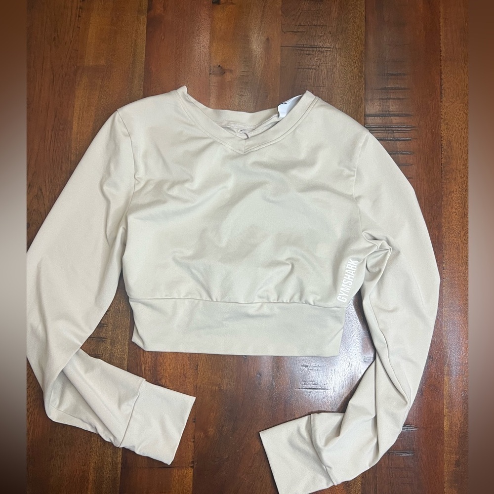 Gymshark Pause Open Back Long Sleeve Crop Top – XS - Picture 2 of 4